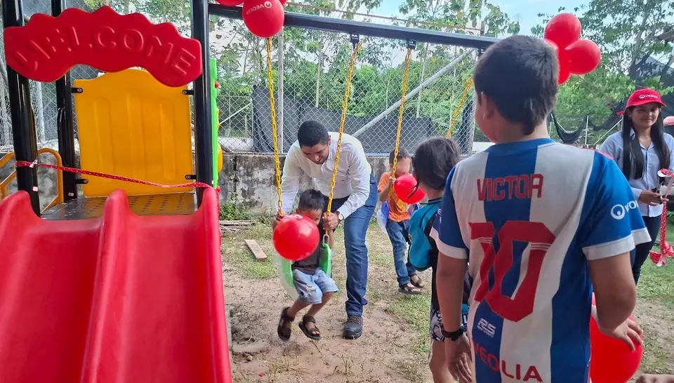 New playground delivered by Veolia